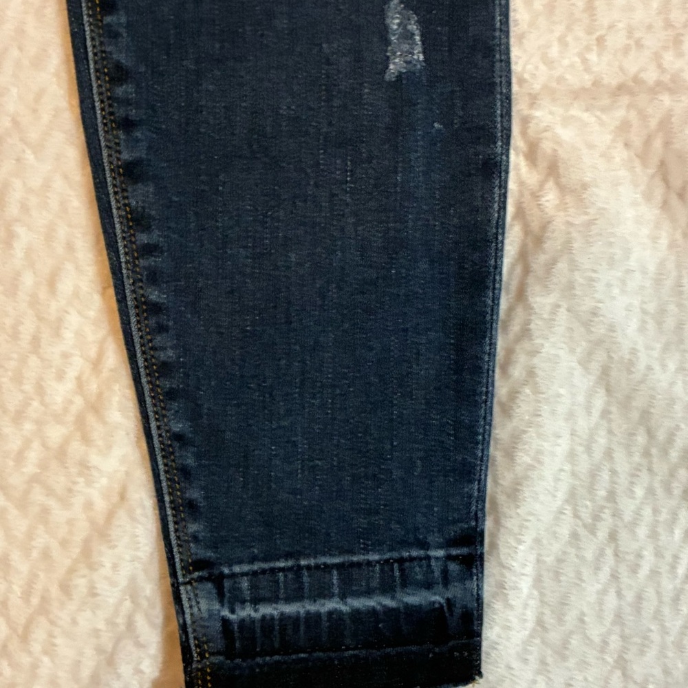 NWT SPANX Medium Wash Blue Stretch Denim Jeggings Leggings Distressed M 8/10 - Picture 8 of 9